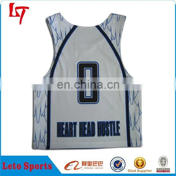 2015 Fashion Design Sublimation Reversible Lacrosse Jerseys/custom Lacrosse Shirt /shooting Pinnies photo-2