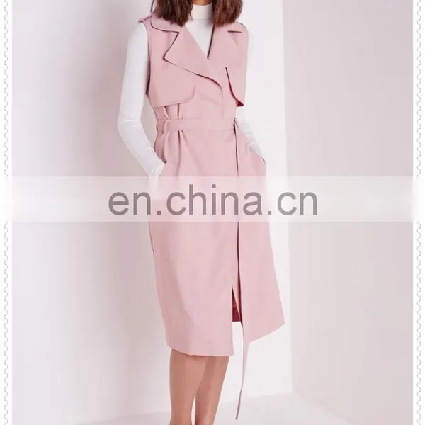 Korea Fashion Female Hot Pink Winter Coat Custom Low Price photo-6