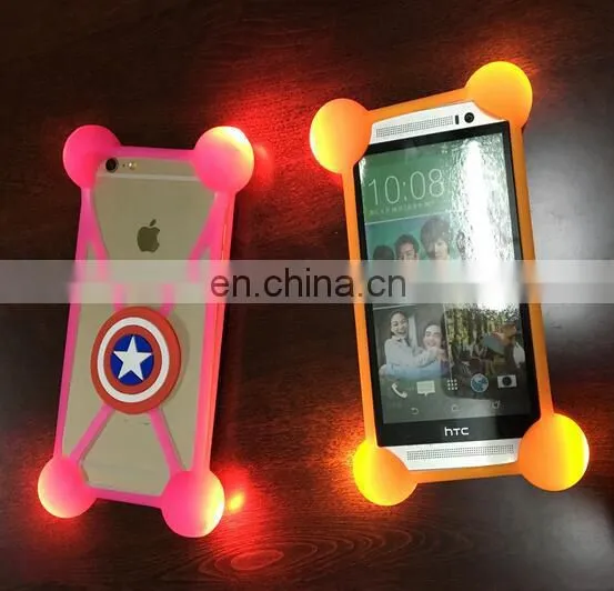 LED General Cell Phone Case 3D Cartoon Character Mobile Phone Case Silicone photo-2