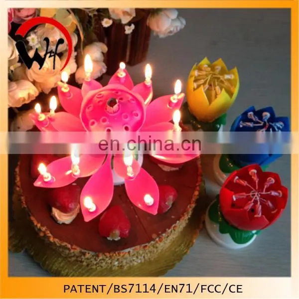 Lotus Flower Music Birthday Cake Candles photo-3