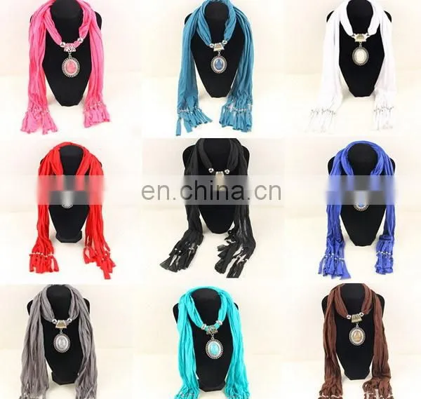 Export Sold Colr Carton Tassels Fringe Pendant Scarves Wholesale Pendant Scarves Women Fashion Scarf