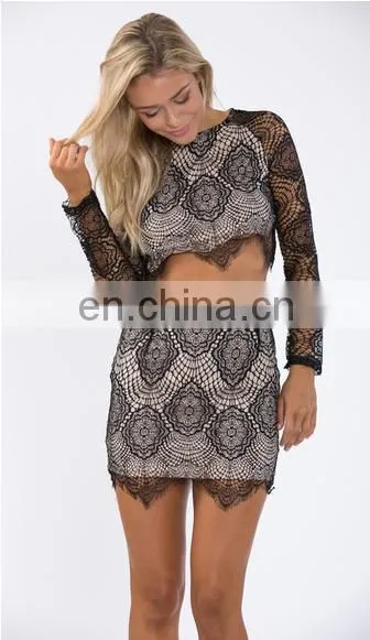 2015 Latest Skirt Design Black Mini Lace Skirt /Pictures Of Mature Women With Short Skirt photo-4