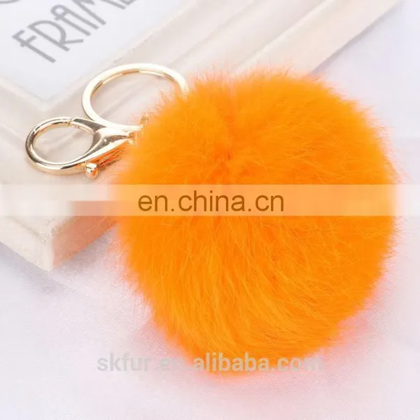 High Quality Colorful Rabbit Fur Keychain photo-6