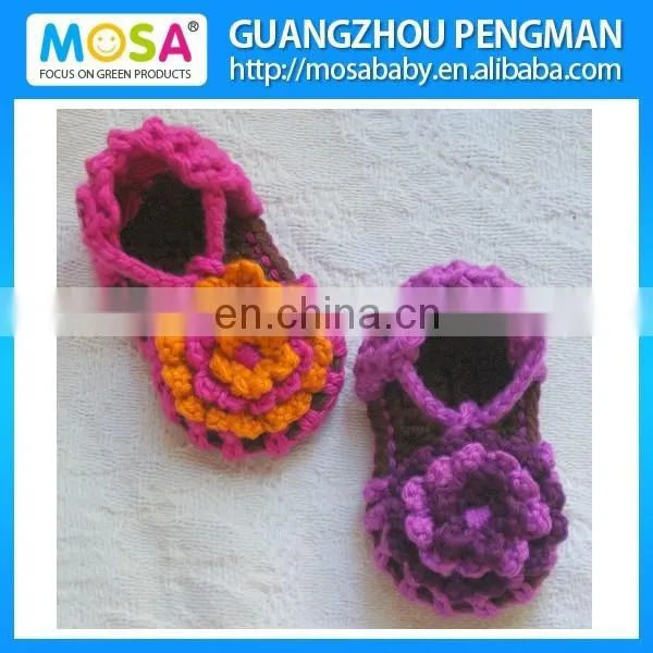 Crochet Baby Girl Sandals ,Newborn Baby Girl Flower Sandals,Summer Girl Crochet Sandals Purple Orange