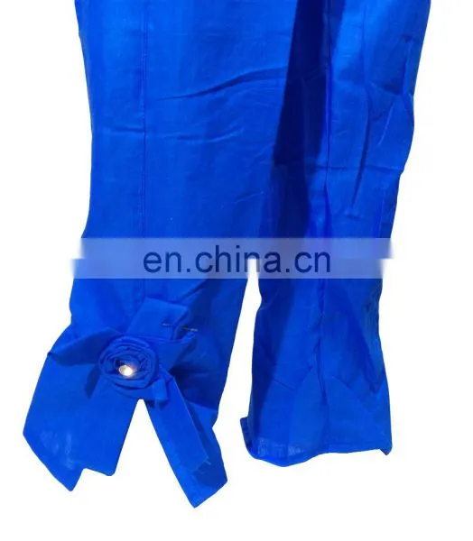 Party Wear Regular Slim Fit Women Stitched Floral Pants Bottom photo-3
