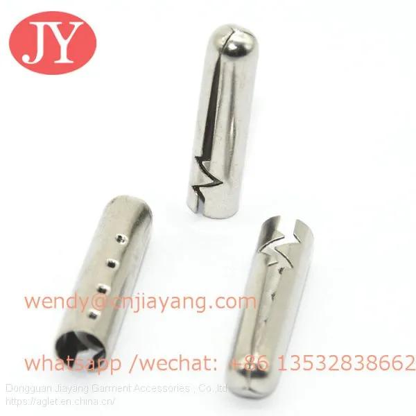 18mm Brass Silver Plating Bullet Shape Aglets for Shoe Lace photo-2