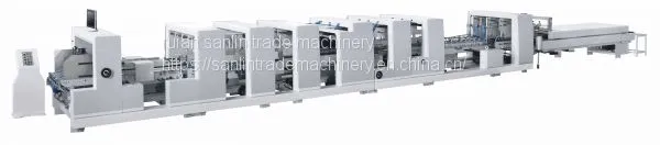 ZH-1050M Automatic 4 6 Corner Folder Gluer Machine With Higher Liner Speed