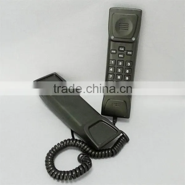 Hotel Guest Room Bathroom Mini Size Black or White Wall Mount Telephone
