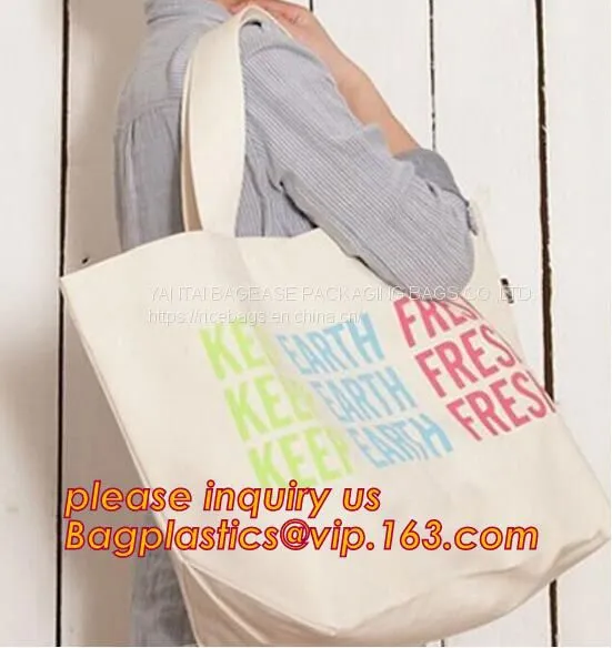 Custom Logo Printed Long Handle Eco Calico Cotton Tote Bag,Totebag Cheap Custom Large Handle Market Shopping Cotton Bags photo-5