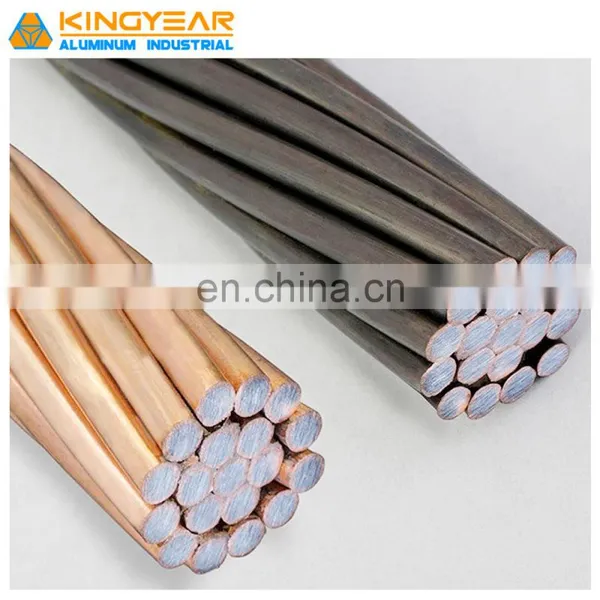 19 Strands 9AWG Hard-drawn Copper Clad Steel Copperweld Wire 40% Conductivity for Earthing System photo-2