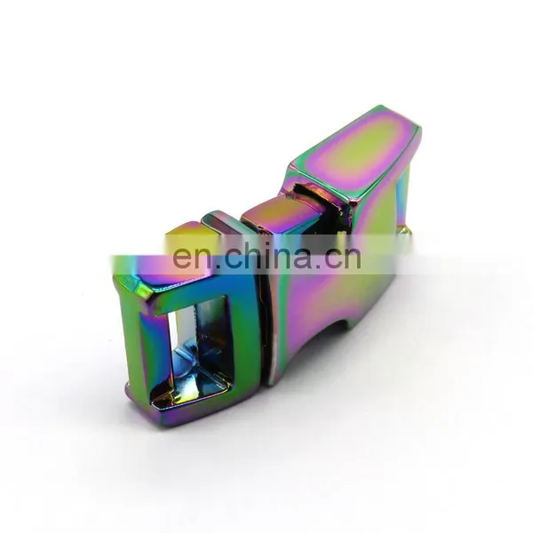 Custom Logo Metal Dog Collar Buckle Rainbow Color 3/4inch Curved Metal Quick Release Buckle photo-2