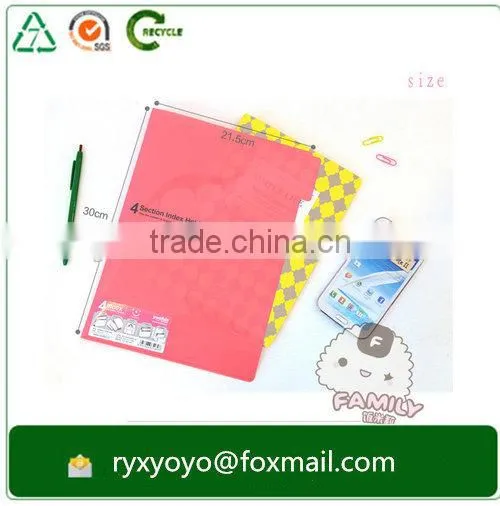 L Shape pp Plastic Hardcover a4 Size 3 Pockets File Folder Supplier's Choice photo-3