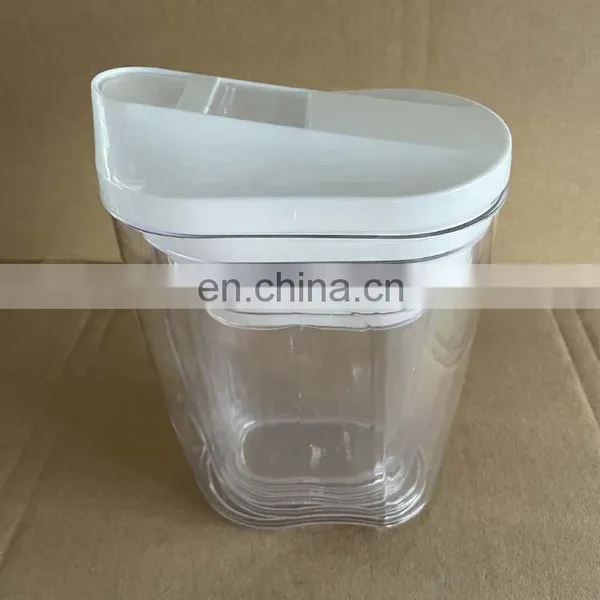 Bpa Free 10 Pieces Stackable Plastic Kitchen Food Storage Containers Set With Pour Lids For Cereal Candy Nuts Beans photo-5