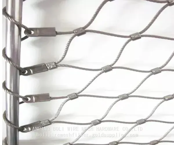 Stainless Steel Safety Mesh Ss304 Ss316 Stainless Steel Rope Mesh/Zoo Safety Mesh Fenc,Animal Safety Fence Mesh photo-3