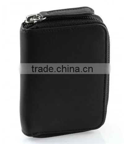 Slim Men Leather Key Chain / Cashmere Hook Zipper Key Case With Valet photo-3