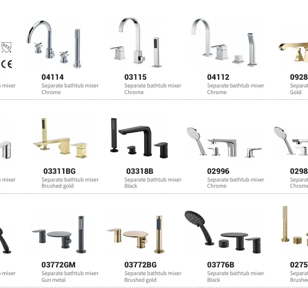 Spacious and Modern, Versatile in Function and Easy to Use, Offering a Comfortable Bathing Experience Separate Bathtub Mixer Series photo-2