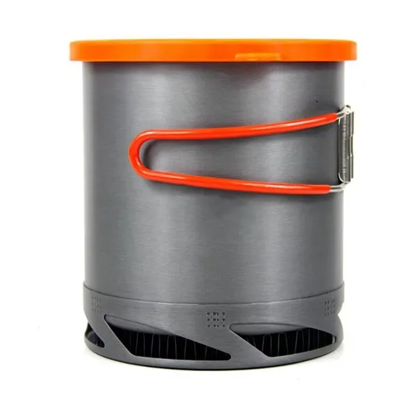Outdoor Backpacking Hiking Picnic Water Boiler | Camping Cookware Pot with Heat Exchanger | Perfect Size For Solo