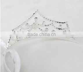 Silver Crystal Rhinestone Royal Princess Wedding Bridal Pageant Prom Tiara Crown photo-3