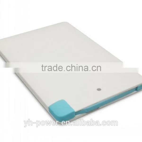 2600mAh Credit Card Power Bank Portable Charger Built-in Cable Bank photo-2