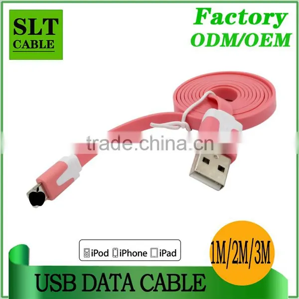 SLT Customized Colorful Flat Double Sided USB Cable for Iphone Custom Usb Cable photo-4