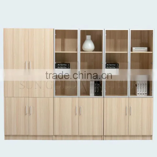 Modern Office File Cabinet Design Office Bookcase Wooden Bookshelves (SZ-FCB349) photo-4