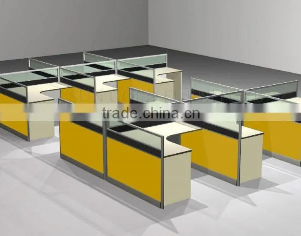 Modern Y Shaped 6 Person Office Workstation,call Center Partition (SZ-WSB326) photo-3