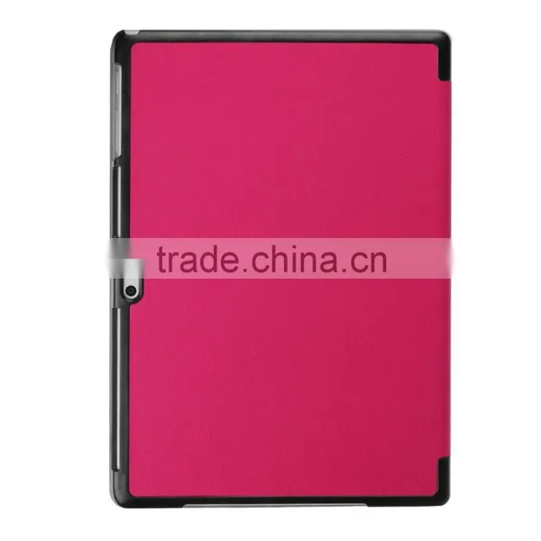 Hot Sale Hor Press Ultra Thin Flip Leather Case for Mircosoft Surface Pro 4 Flip Leather Cover Case photo-3