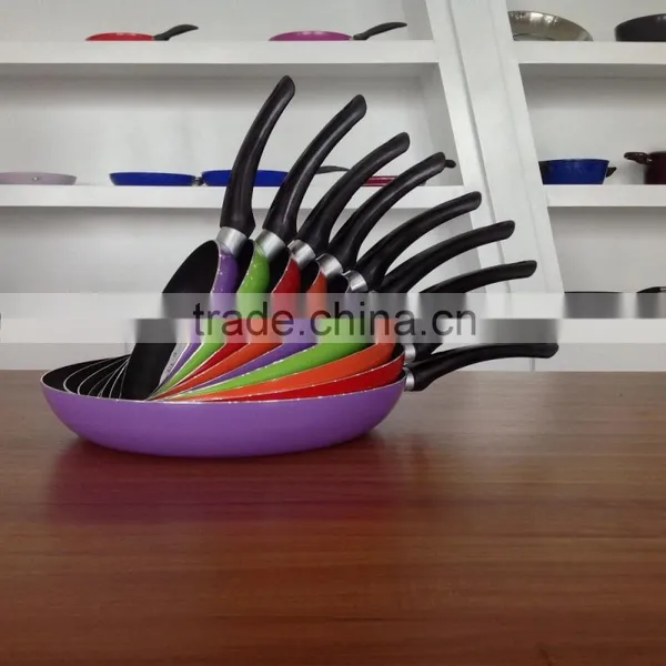 High Quality Colorful Aluminum Nonstick Cooking Pan Frying Pan Set Skillet Pizza Pan Egg Pan photo-4