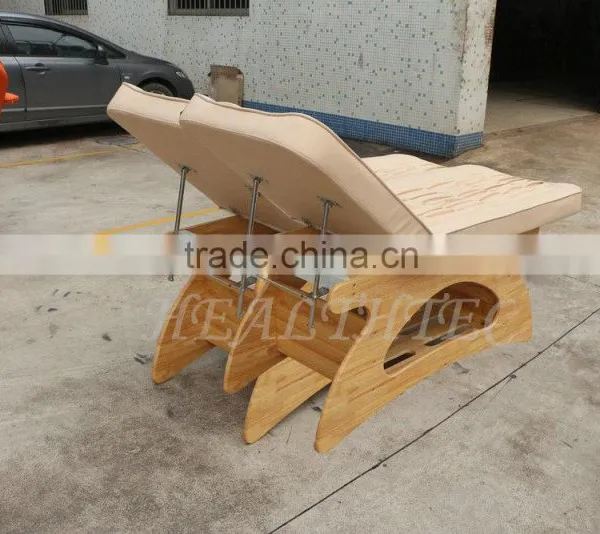 Wooden Spa Salon Oil Sex Bed Thai Massage Bed photo-4