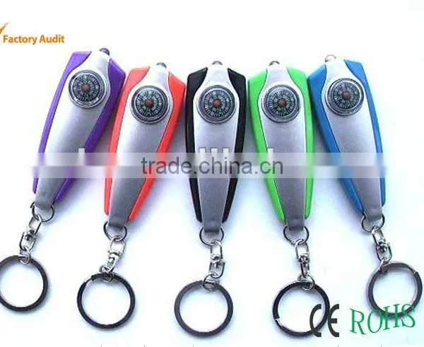 Compass Keychain With Led Light