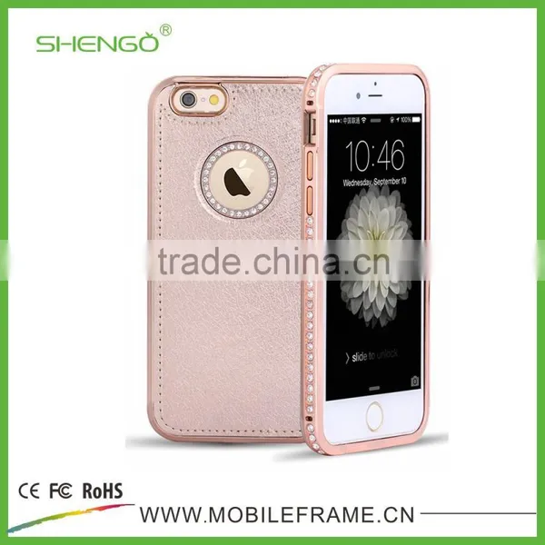 New Design Metal Phone Case With Back Leather photo-5