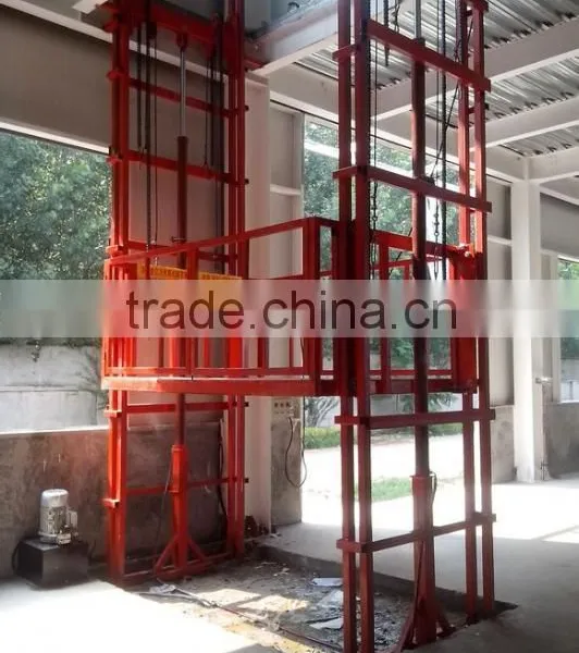 Vertical Guide Rail Hydraulic Cargo Lift With CE photo-4