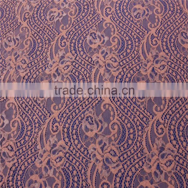 Good Quality Cotton Nylon Net Cord Lace Fabric With Scallop Edges for Garment photo-5