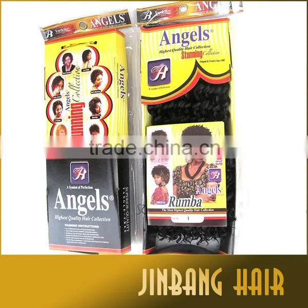 Attractive Private Label Angels Rumba Hair 4inch for Black People Synthetic Afro Kinky Hair Weft photo-3
