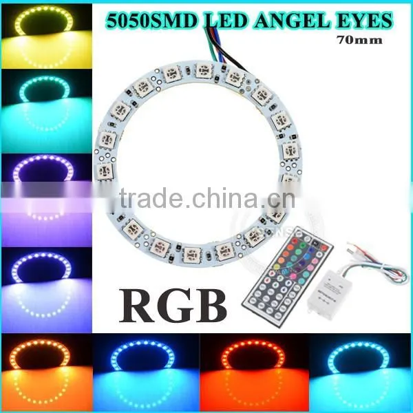 Good Quality 50mm DC12V Black PCB Full Circle Anegel Eyes for Honda City Led Lights photo-3