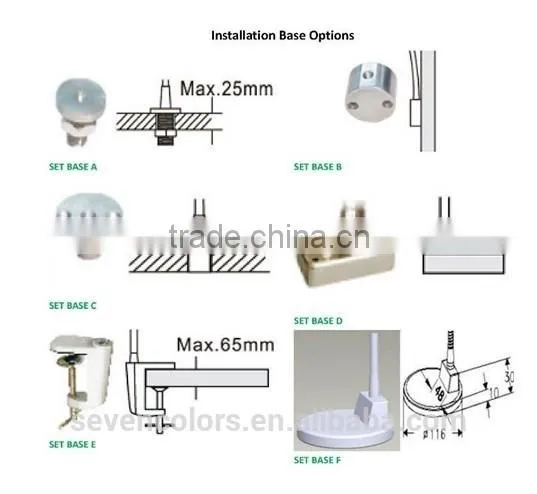 3 Years Warranty Flexible LED Gooseneck Lamp With Multiple Bases for Reading (SC-E101) photo-3