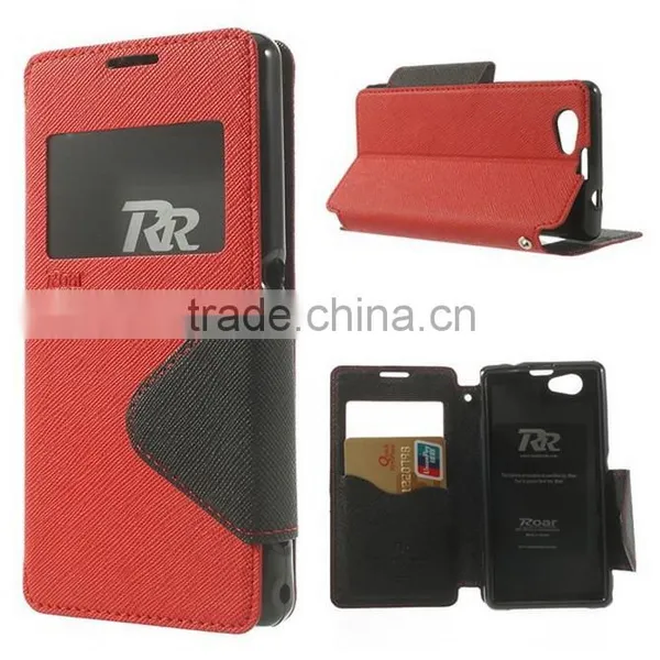 Original Roar View Window Wallet Stand Slim Flip Leather Case For Samsung Galaxy A3 A5 A7 A8 photo-5