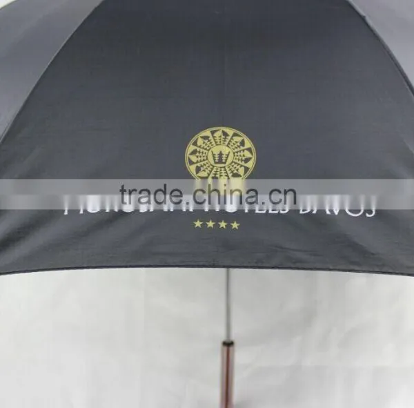 23 Inches Black Color Custom Made Auto Open Straight Umbrella photo-5