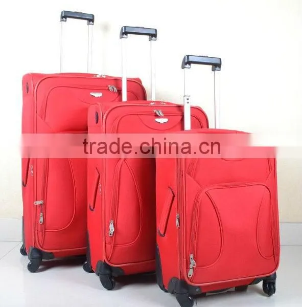 3 Pcs Luggage Set Red Suitcase