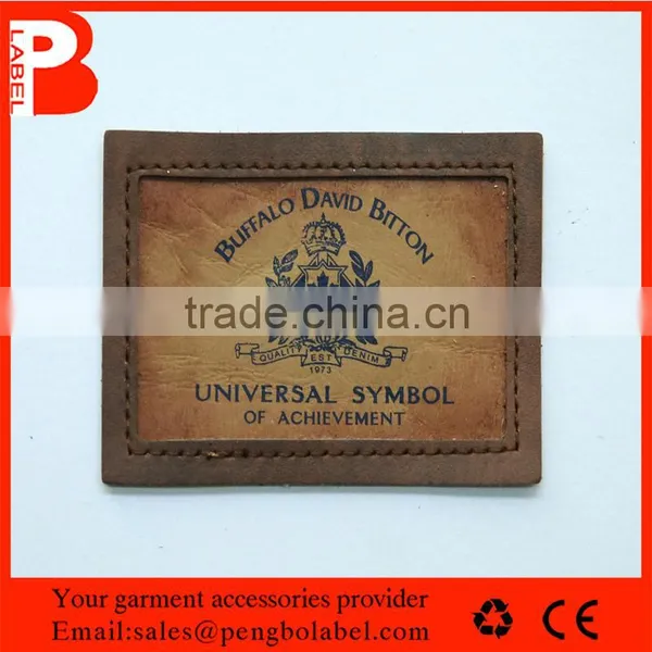 Custom Garment Distressed Logo Leather Patch for Any CMYK Color photo-3