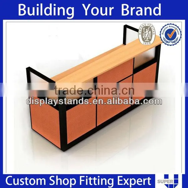 Modern Retail Showroom Wood Front Designs Shop Counter for Cloth Shops photo-4