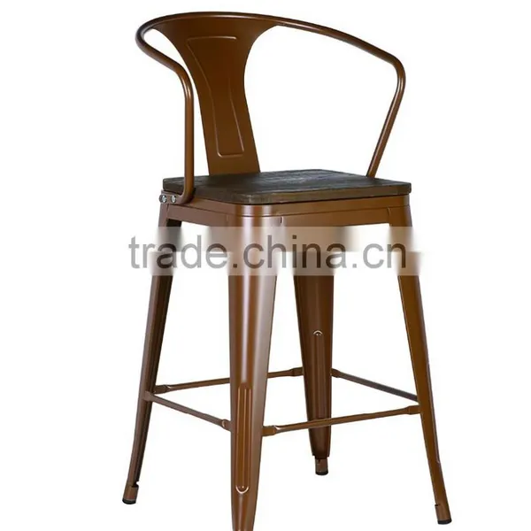 Metal Dining Chair/metal Bar Chair With Timber Cushion