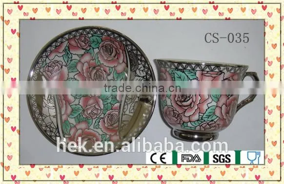 Ceramic Bone China Cup and Saucer photo-6