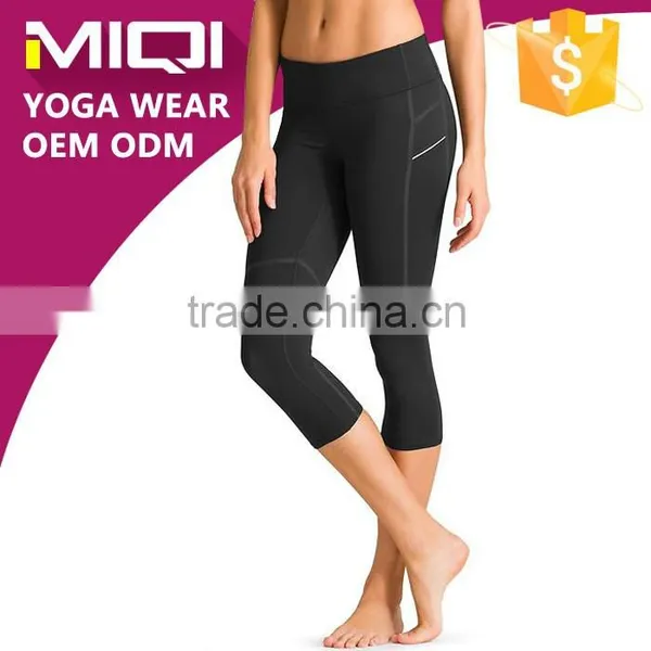 Cropped Women Yoga Pants for Running Sports Yoga Top Quality Lady Compression Leggings photo-5