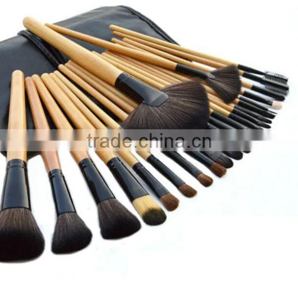 24pcs Wooden Color Lowest Price Private Label Makeup Brushes photo-2