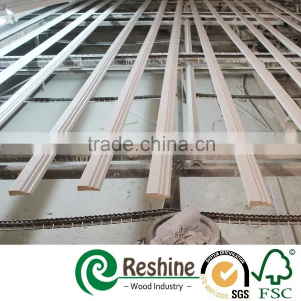 Finger Joint Pine Wood Skirting Half Splayed Moulding photo-6