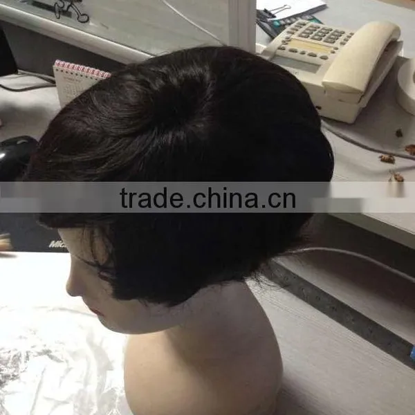 Indian Remy Human Hair Toupee / Wig for Men Natural Hair Wig for Men photo-4