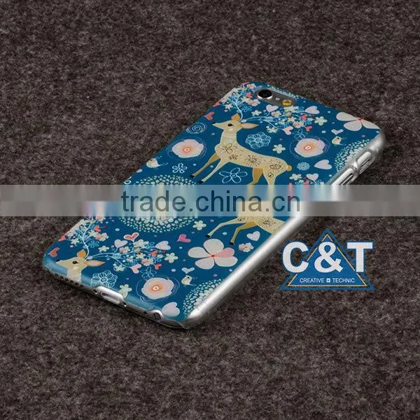 C&T Cute Blue Fantasy Deer Animal Smart Phone Case Hardcase For IPhone6 Plus 5.5 Inches photo-3