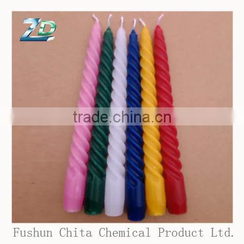 Colorful Smokeless Spiral Taper Candle for Home Daily Use