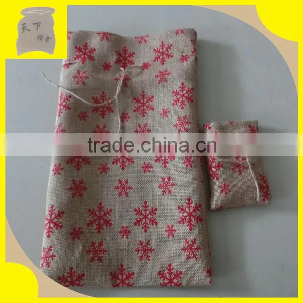 Jute With Custom Printing for Gift Packaging Burlap Bags